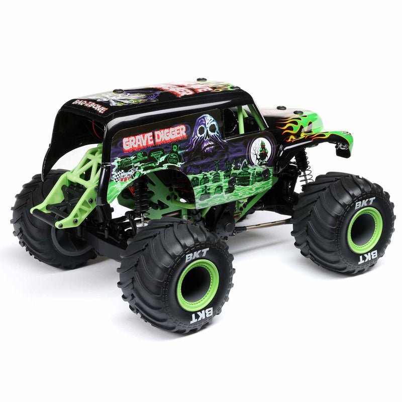 LOS01026T1 LOSI 1/18 Mini LMT Grave Digger 2S 4X4 RTR Brushed Monster Truck (Battery & Charger Included), Green
