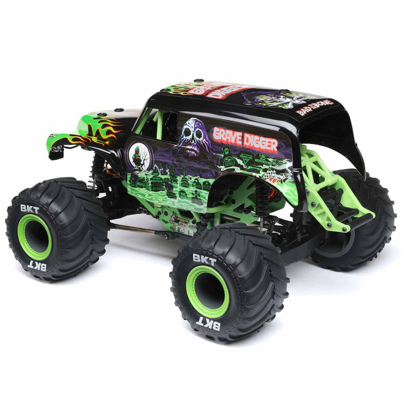 LOS01026T1 LOSI 1/18 Mini LMT Grave Digger 2S 4X4 RTR Brushed Monster Truck (Battery & Charger Included), Green