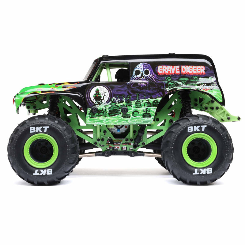 LOS01026T1 LOSI 1/18 Mini LMT Grave Digger 2S 4X4 RTR Brushed Monster Truck (Battery & Charger Included), Green