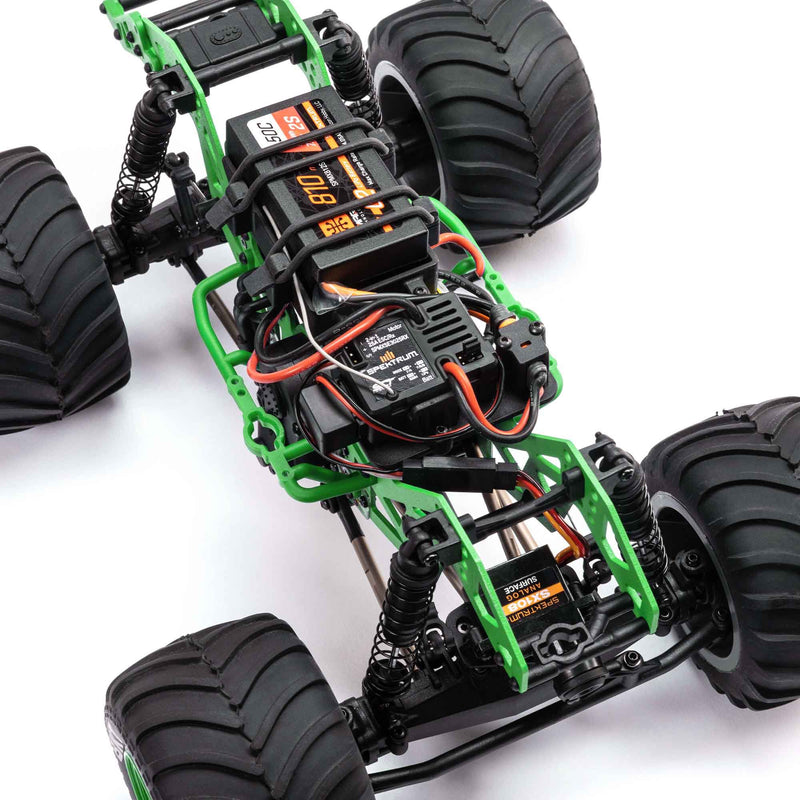 LOS01026T1 LOSI 1/18 Mini LMT Grave Digger 2S 4X4 RTR Brushed Monster Truck (Battery & Charger Included), Green