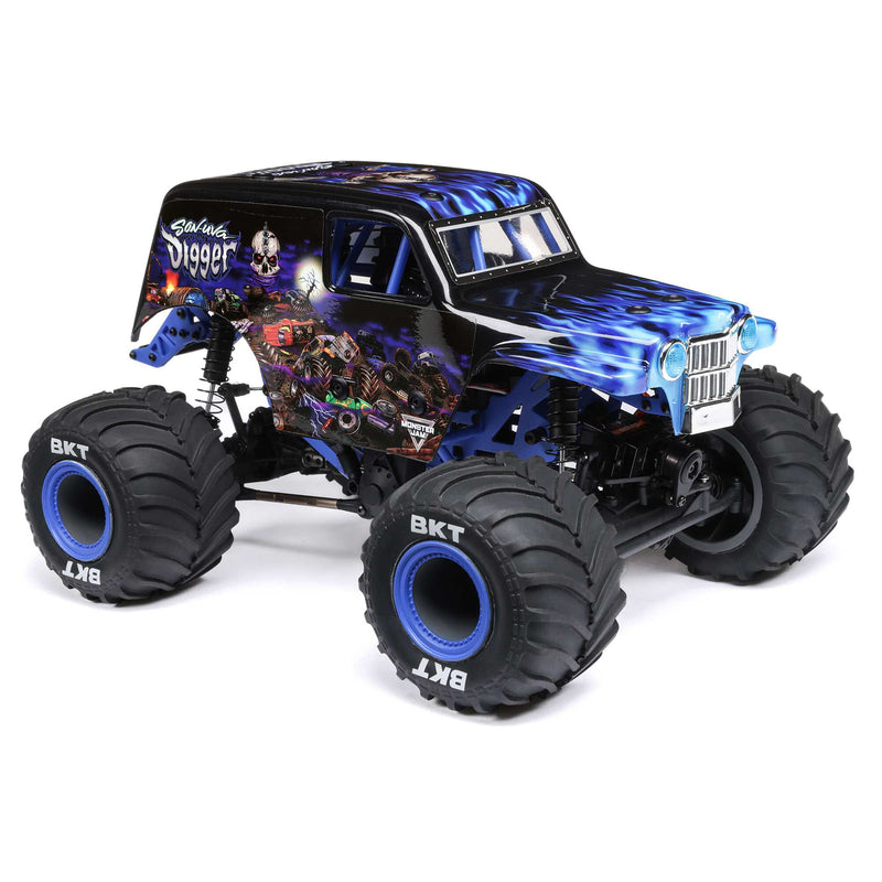 LOS01026T2 LOSI 1/18 Mini LMT Son Uva Digger 2S 4X4 RTR Brushed Monster Truck (Battery & Charger Included), Blue