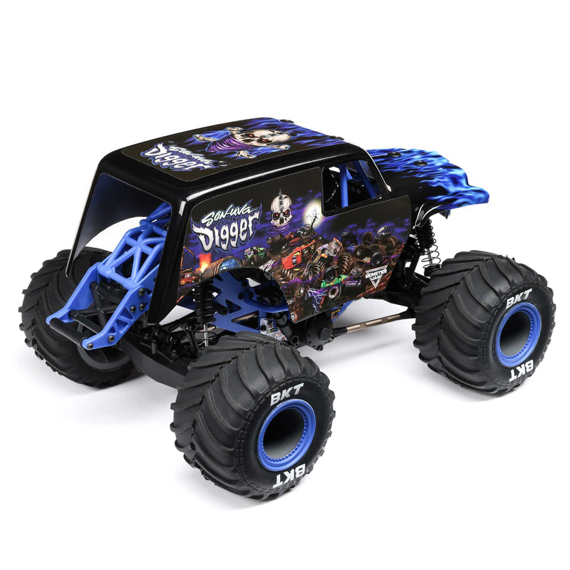 LOS01026T2 LOSI 1/18 Mini LMT Son Uva Digger 2S 4X4 RTR Brushed Monster Truck (Battery & Charger Included), Blue