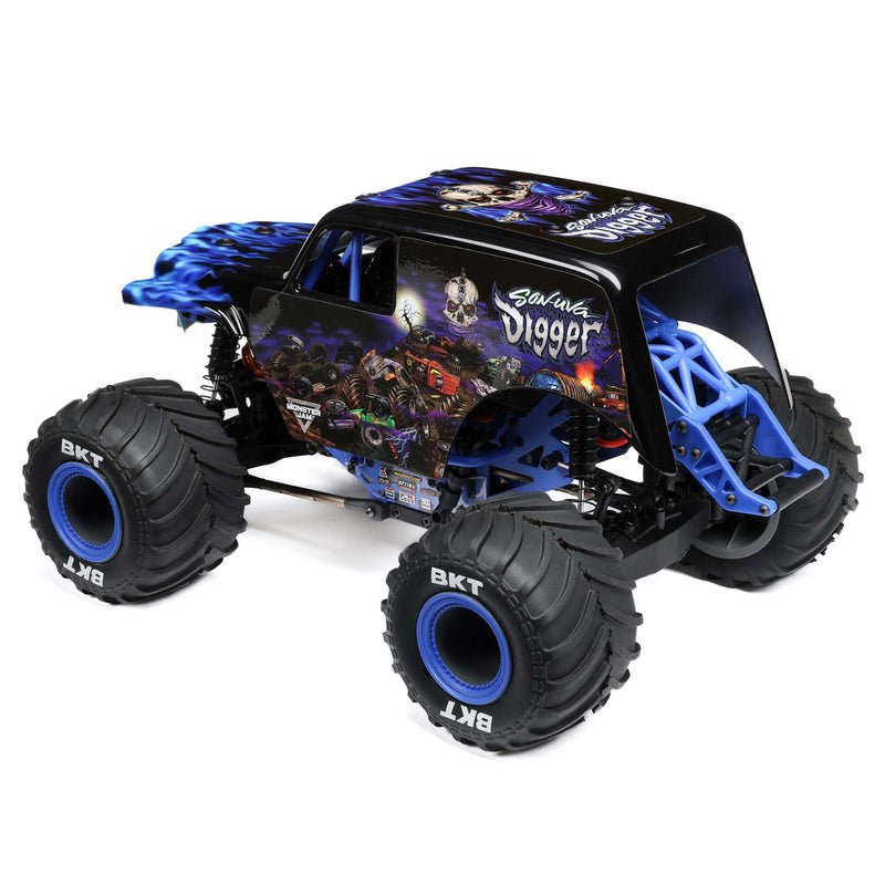 LOS01026T2 LOSI 1/18 Mini LMT Son Uva Digger 2S 4X4 RTR Brushed Monster Truck (Battery & Charger Included), Blue