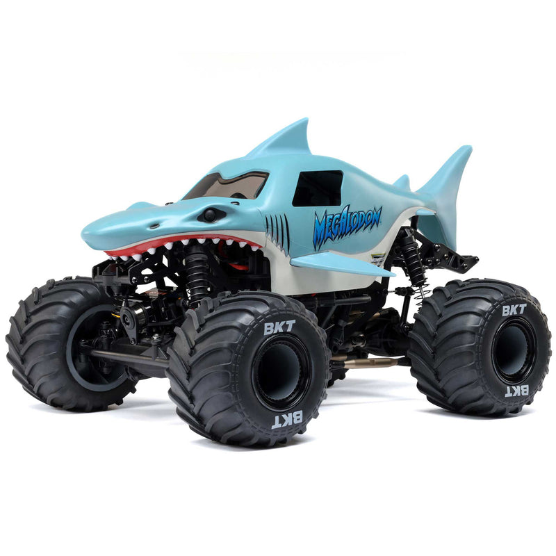 LOS01026T3 LOSI 1/18 Mini LMT Megalodon 2S 4X4 RTR Brushed Monster Truck (Battery & Charger Included), Blue