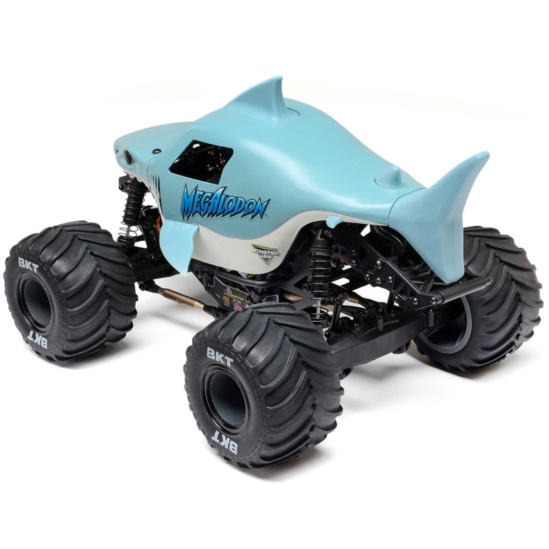 LOS01026T3 LOSI 1/18 Mini LMT Megalodon 2S 4X4 RTR Brushed Monster Truck (Battery & Charger Included), Blue