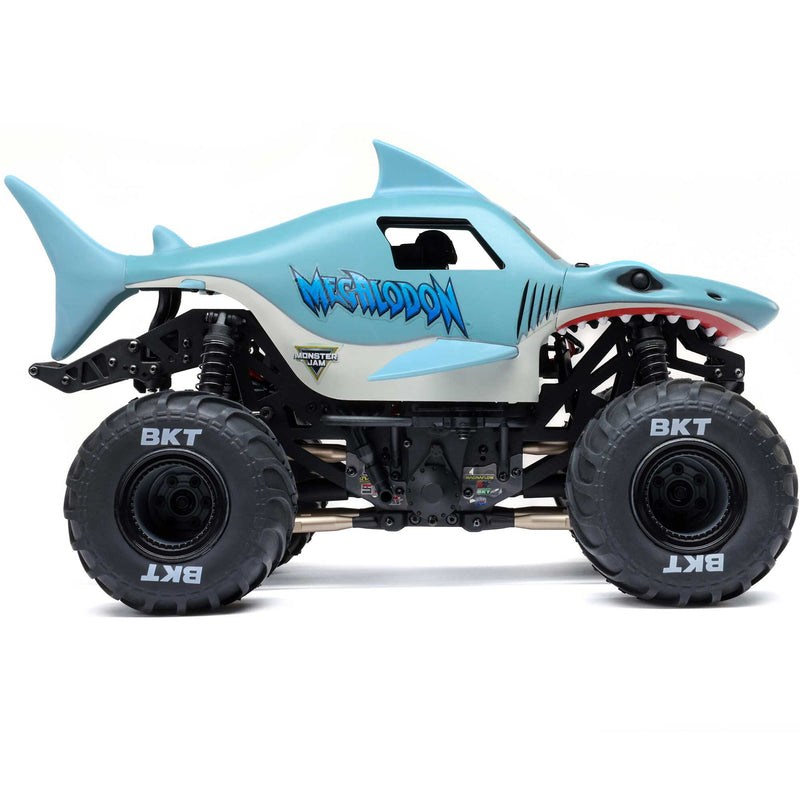 LOS01026T3 LOSI 1/18 Mini LMT Megalodon 2S 4X4 RTR Brushed Monster Truck (Battery & Charger Included), Blue