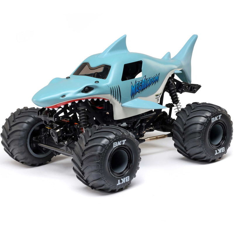 LOS01026T3 LOSI 1/18 Mini LMT Megalodon 2S 4X4 RTR Brushed Monster Truck (Battery & Charger Included), Blue