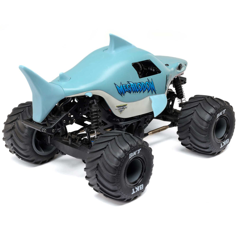 LOS01026T3 LOSI 1/18 Mini LMT Megalodon 2S 4X4 RTR Brushed Monster Truck (Battery & Charger Included), Blue