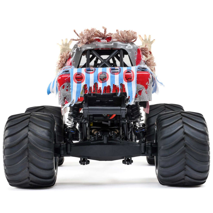 LOS01026T4 LOSI 1/18 Mini LMT Zombie 2S 4X4 RTR Brushed Monster Truck (Battery & Charger Included), Red