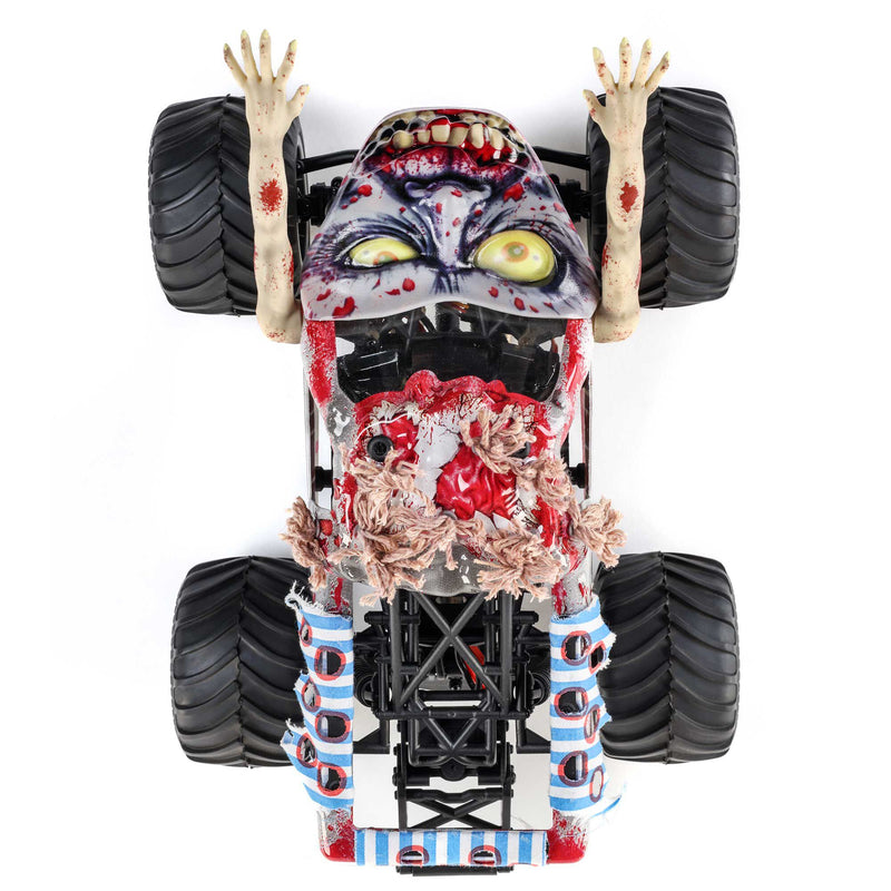 LOS01026T4 LOSI 1/18 Mini LMT Zombie 2S 4X4 RTR Brushed Monster Truck (Battery & Charger Included), Red
