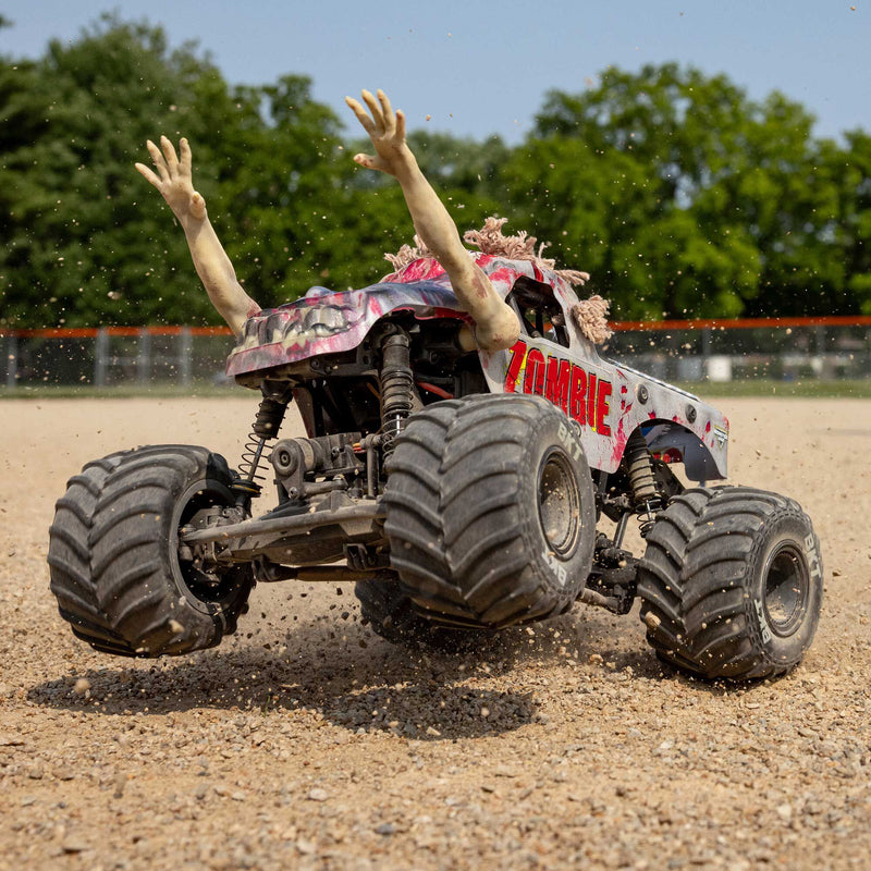 LOS01026T4 LOSI 1/18 Mini LMT Zombie 2S 4X4 RTR Brushed Monster Truck (Battery & Charger Included), Red