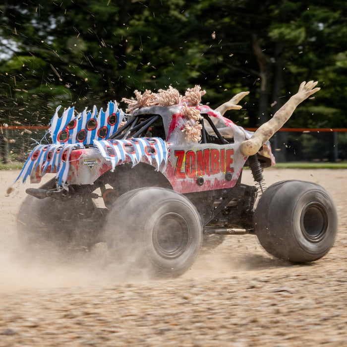 LOS01026T4 LOSI 1/18 Mini LMT Zombie 2S 4X4 RTR Brushed Monster Truck (Battery & Charger Included), Red