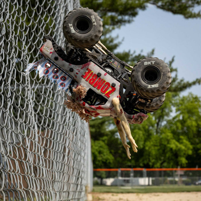 LOS01026T4 LOSI 1/18 Mini LMT Zombie 2S 4X4 RTR Brushed Monster Truck (Battery & Charger Included), Red