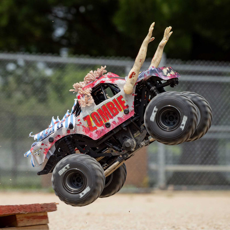 LOS01026T4 LOSI 1/18 Mini LMT Zombie 2S 4X4 RTR Brushed Monster Truck (Battery & Charger Included), Red
