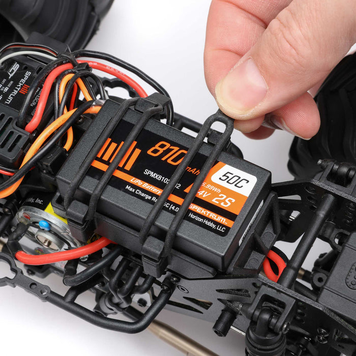 LOS01026T4 LOSI 1/18 Mini LMT Zombie 2S 4X4 RTR Brushed Monster Truck (Battery & Charger Included), Red