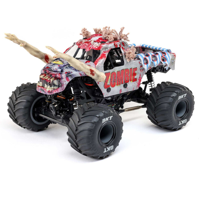 LOS01026T4 LOSI 1/18 Mini LMT Zombie 2S 4X4 RTR Brushed Monster Truck (Battery & Charger Included), Red