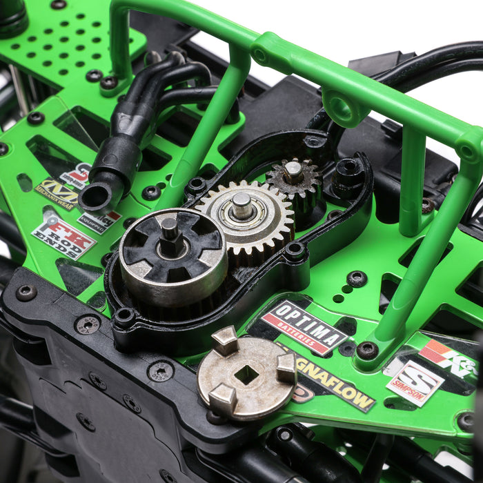 LOS04028T1 LOSI 1/8 LMT 2.0 Grave Digger 4X4 Solid Axle Brushless Monster Truck RTR, Green