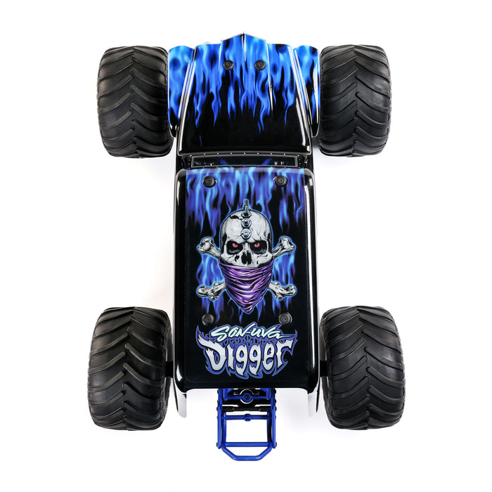 LOS04028T2 LOSI 1/8 LMT 2.0 Son-Uva Digger 4X4 Solid Axle Brushless Monster Truck RTR, Blue