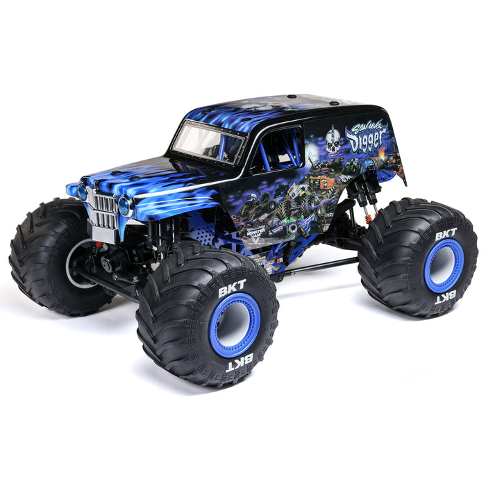 LOS04028T2 LOSI 1/8 LMT 2.0 Son-Uva Digger 4X4 Solid Axle Brushless Monster Truck RTR, Blue