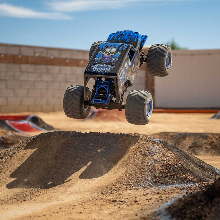LOS04028T2 LOSI 1/8 LMT 2.0 Son-Uva Digger 4X4 Solid Axle Brushless Monster Truck RTR, Blue