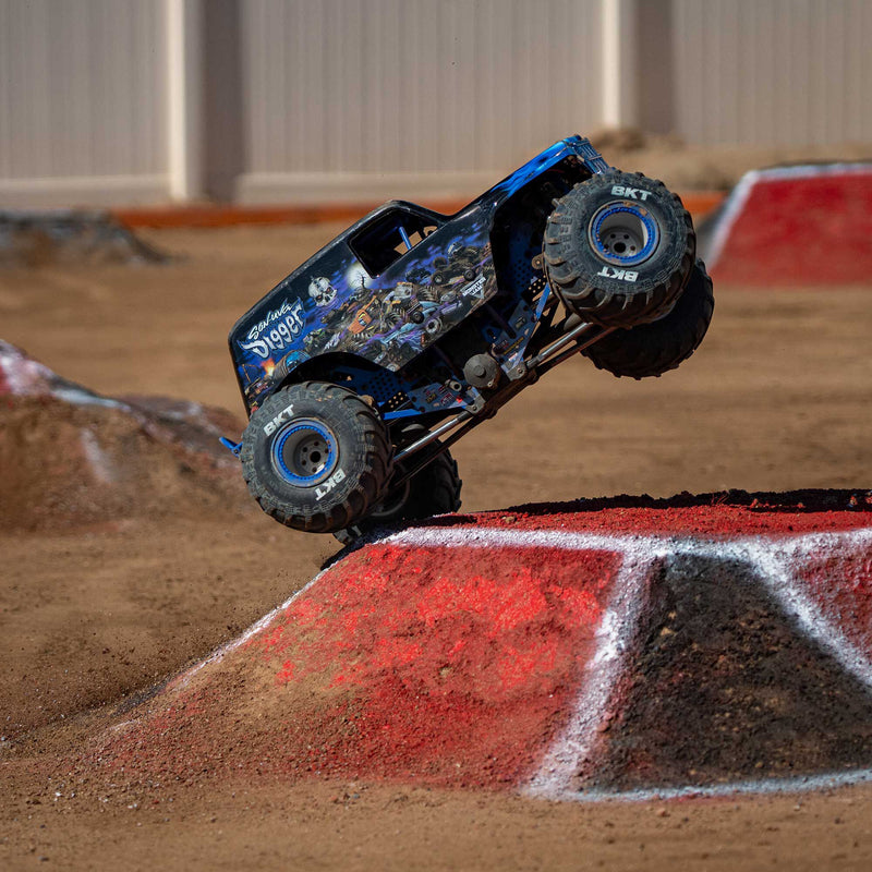 LOS04028T2 LOSI 1/8 LMT 2.0 Son-Uva Digger 4X4 Solid Axle Brushless Monster Truck RTR, Blue