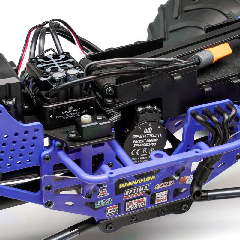 LOS04028T2 LOSI 1/8 LMT 2.0 Son-Uva Digger 4X4 Solid Axle Brushless Monster Truck RTR, Blue