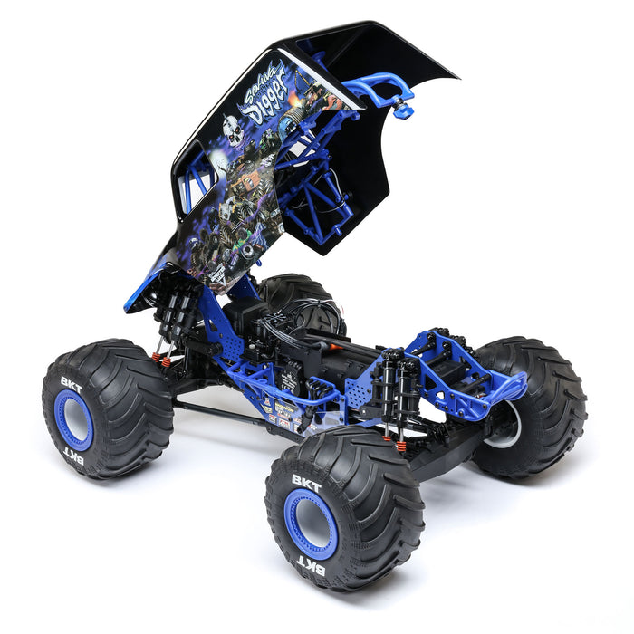LOS04028T2 LOSI 1/8 LMT 2.0 Son-Uva Digger 4X4 Solid Axle Brushless Monster Truck RTR, Blue