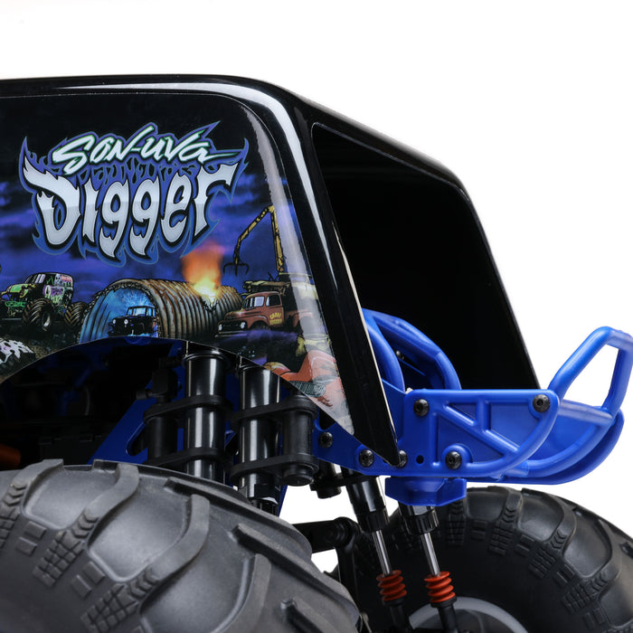 LOS04028T2 LOSI 1/8 LMT 2.0 Son-Uva Digger 4X4 Solid Axle Brushless Monster Truck RTR, Blue
