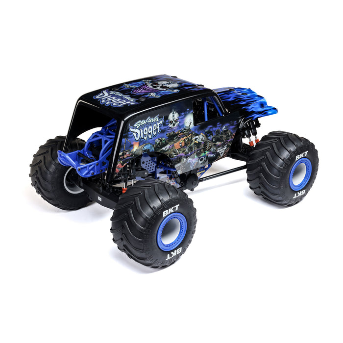 LOS04028T2 LOSI 1/8 LMT 2.0 Son-Uva Digger 4X4 Solid Axle Brushless Monster Truck RTR, Blue
