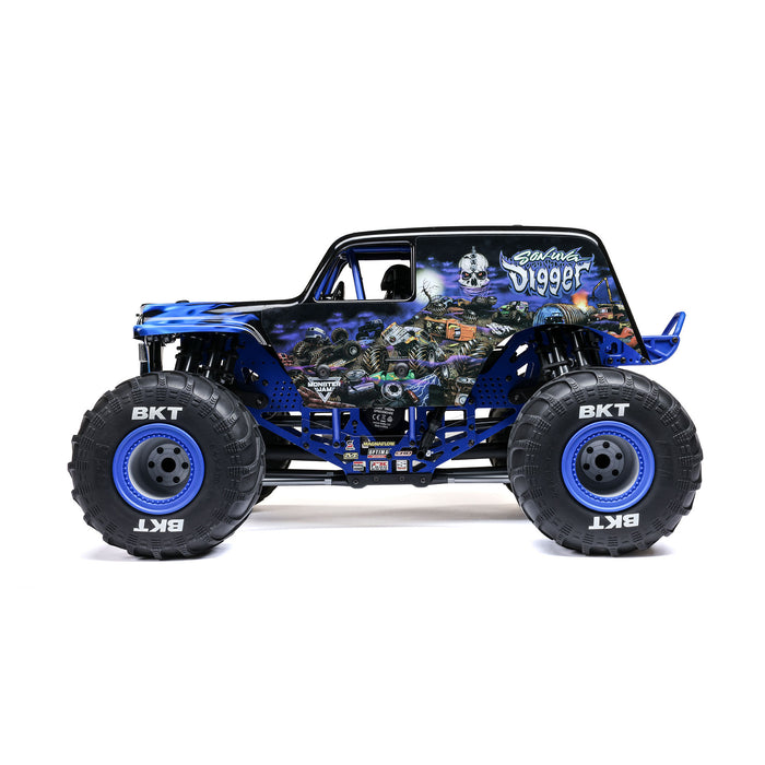 LOS04028T2 LOSI 1/8 LMT 2.0 Son-Uva Digger 4X4 Solid Axle Brushless Monster Truck RTR, Blue