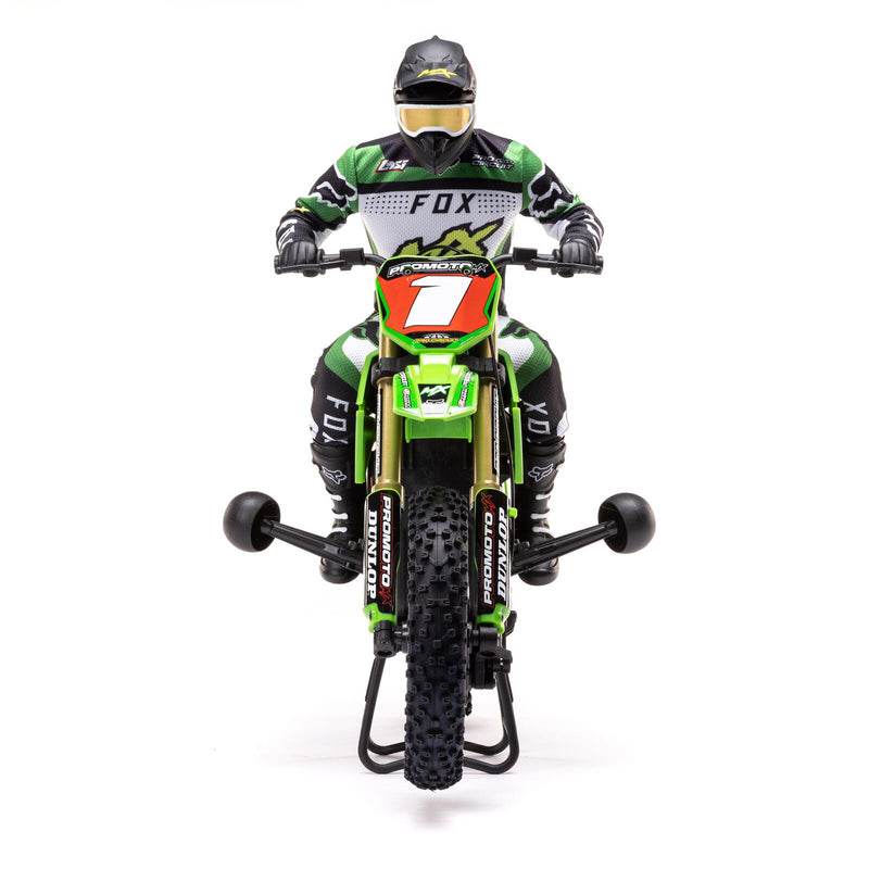 LOS06002 Losi Promoto-MX 1/4 Motorcycle RTR Combo, Pro Circuit (GREEN)