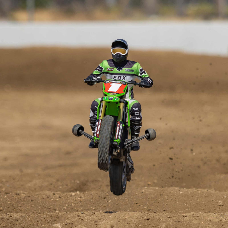 LOS06002 Losi Promoto-MX 1/4 Motorcycle RTR Combo, Pro Circuit (GREEN)