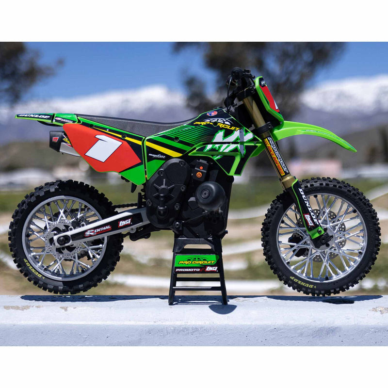 LOS06002 Losi Promoto-MX 1/4 Motorcycle RTR Combo, Pro Circuit (GREEN)
