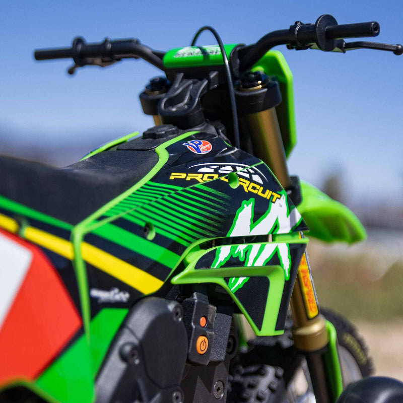 LOS06002 Losi Promoto-MX 1/4 Motorcycle RTR Combo, Pro Circuit (GREEN)
