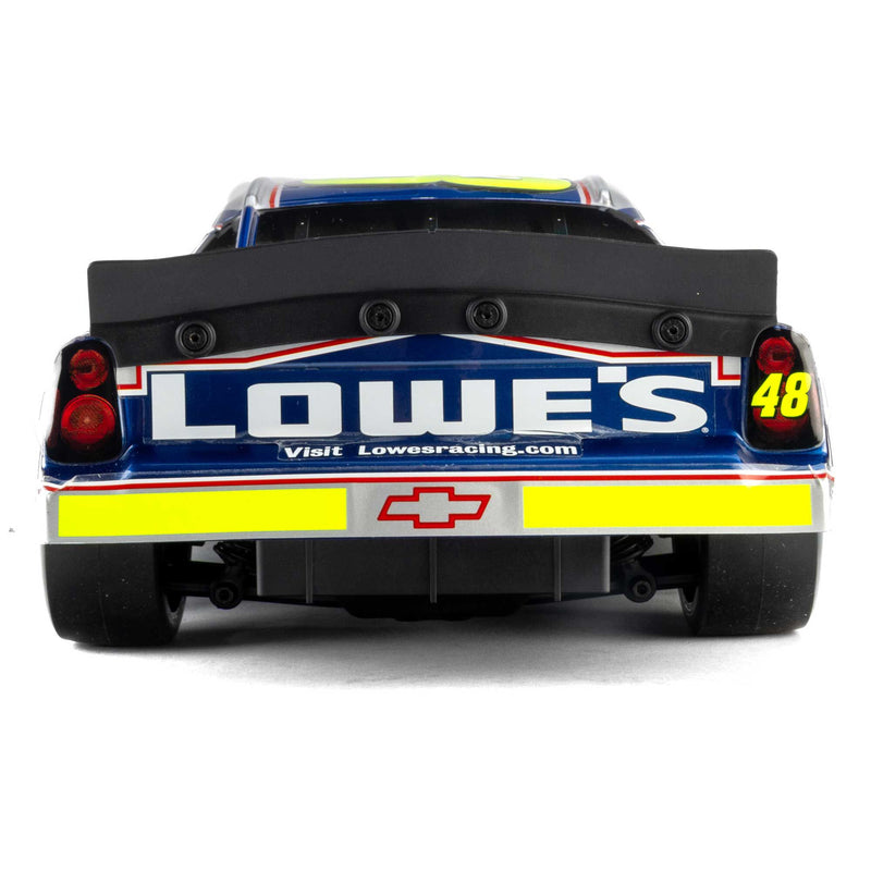 LOS1120248 Losi 1/12 NASCAR RC Race Car Jimmie Johnson No. 48 Lowes Chevrolet Monte Carlo 2S AWD RTR Brushed On-Road (Battery & Charger Included), Blue
