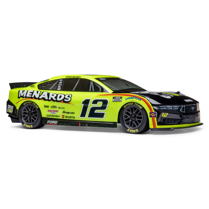 1/12 Losi NASCAR AWD RC Racecar, Ryan Blaney No. 12 Menards 2024 Ford Mustang