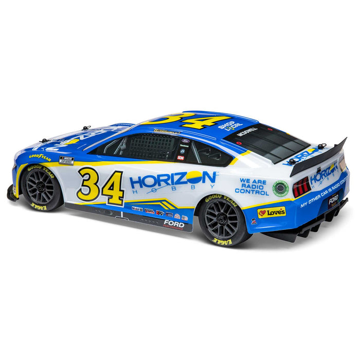 1/12 Losi NASCAR AWD RC Racecar, Michael McDowell No. 34 Horizon Hobby 2024 Ford Mustang