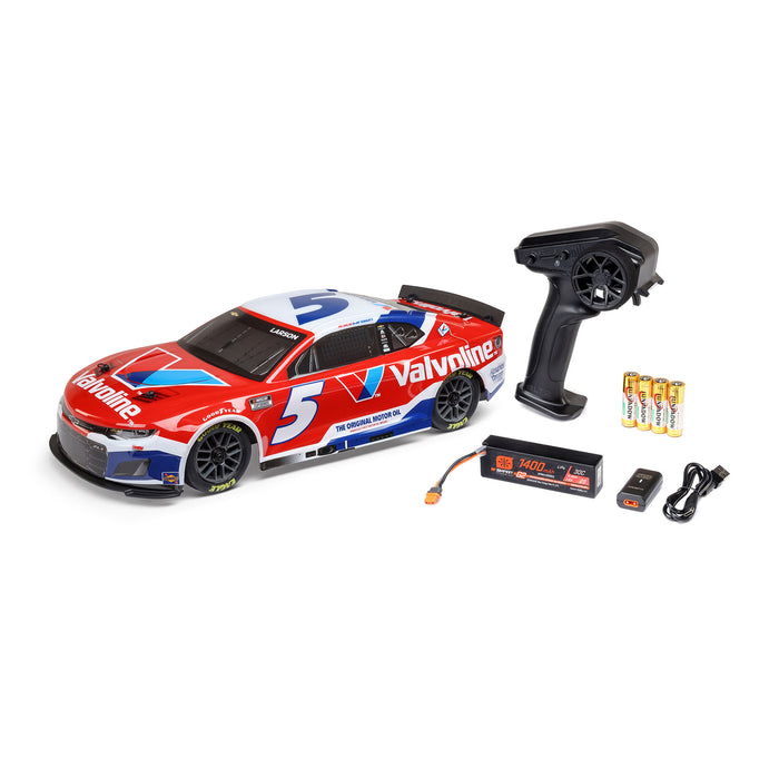 LOS1122505 Losi 1/12 NASCAR RC Racecar Kyle Larson No. 5 Valvoline 2025 Chevrolet Camaro ZL1 2S AWD RTR Brushed On-Road (Battery & Charger Included)