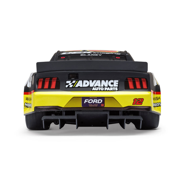 LOS1122512 Losi 1/12 NASCAR RC Racecar Ryan Blaney No. 12 Advance Auto 2025 Ford Mustang 2S AWD RTR Brushed On-Road (Battery & Charger Included)