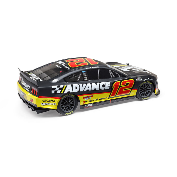 LOS1122512 Losi 1/12 NASCAR RC Racecar Ryan Blaney No. 12 Advance Auto 2025 Ford Mustang 2S AWD RTR Brushed On-Road (Battery & Charger Included)