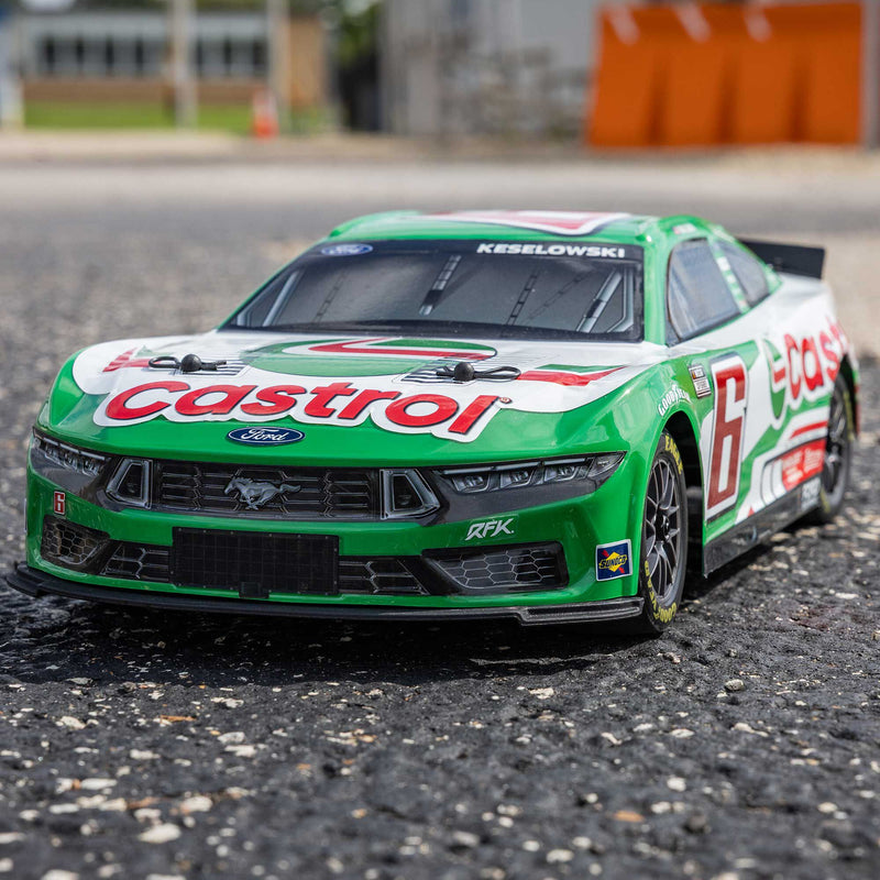 LOS1122606 Losi 1/12 NASCAR RC Race Car Brad Keselowski No. 6 2026 Castrol Ford Mustang 2S AWD RTR Brushed On-Road (Battery & Charger Included)