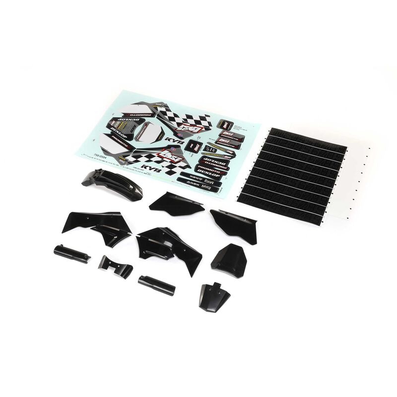 LOS260001 Losi Blue Plastics with Wraps: Promoto-MX