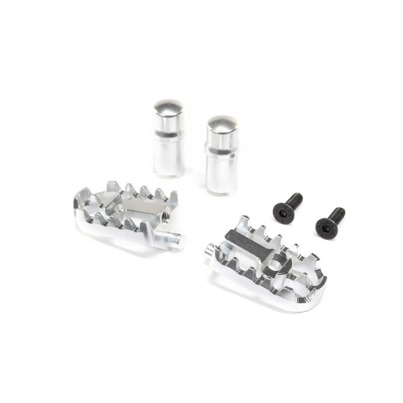 LOS361001 Losi Aluminum Foot Pegs, Silver: Promoto-MX