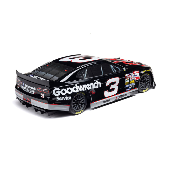 LOSF1122503 1/12 NASCAR RC Racecar RCR No. 3 GM Goodwrench Chevrolet ZL1 2S AWD RTR Brushed On-Road (Battery & Charger Included), Black