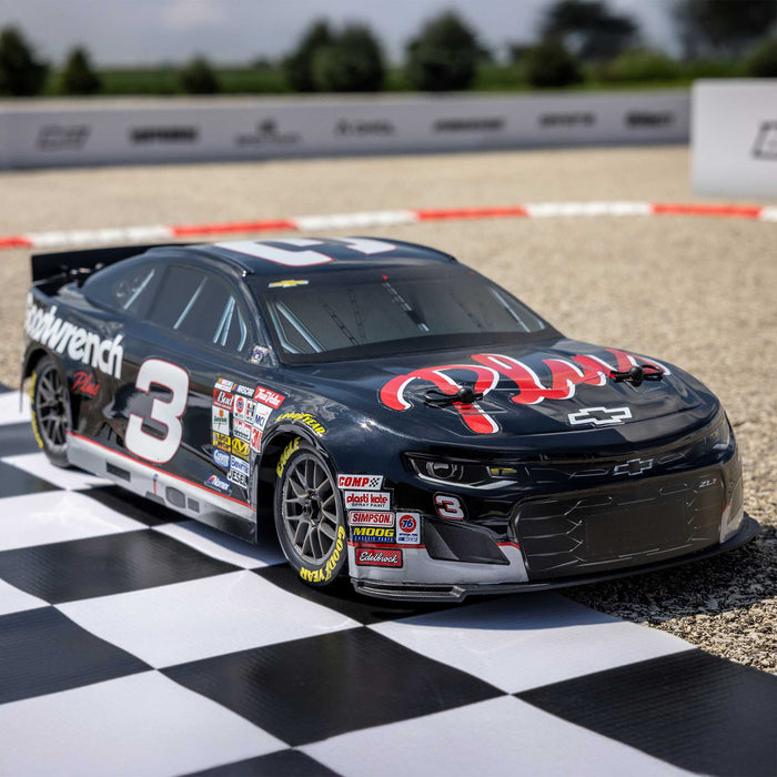 LOSF1122503 1/12 NASCAR RC Racecar RCR No. 3 GM Goodwrench Chevrolet ZL1 2S AWD RTR Brushed On-Road (Battery & Charger Included), Black