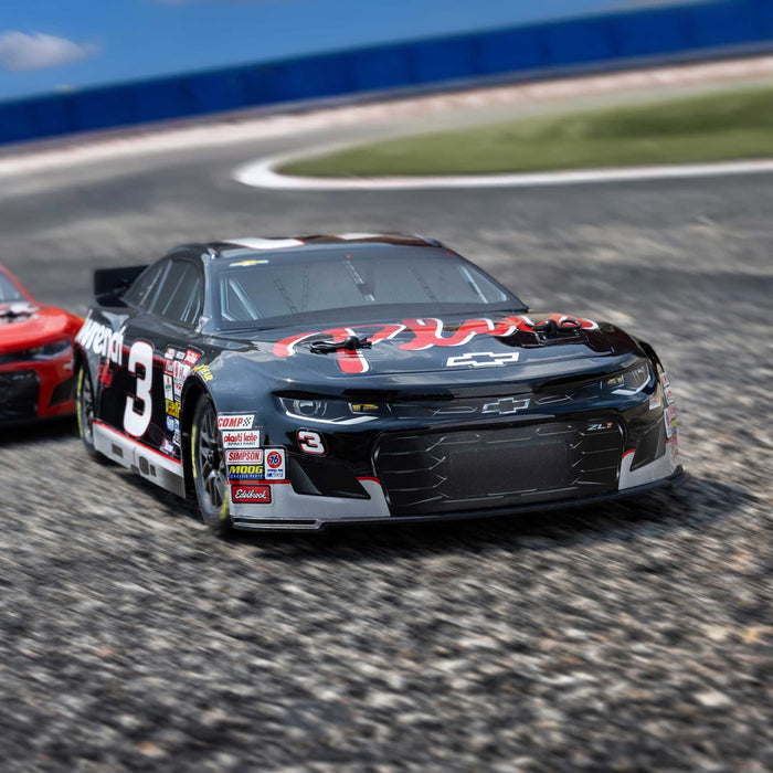 LOSF1122503 1/12 NASCAR RC Racecar RCR No. 3 GM Goodwrench Chevrolet ZL1 2S AWD RTR Brushed On-Road (Battery & Charger Included), Black