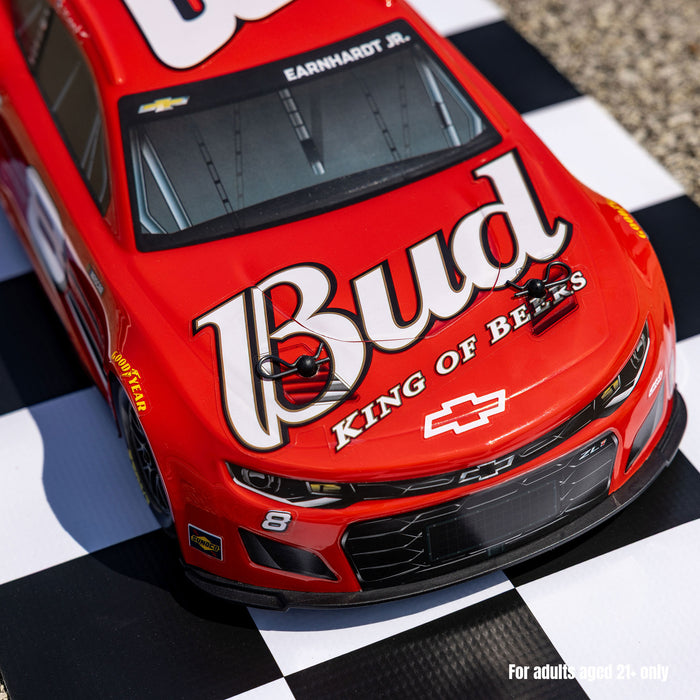 LOSF1122508 1/12 NASCAR RC Racecar Dale Earnhardt Jr. No. 8 Budweiser Chevrolet ZL1 2S AWD RTR Brushed On-Road (Battery & Charger Included), Red
