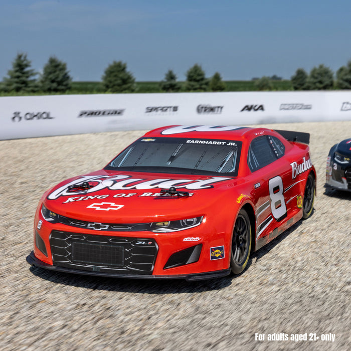 LOSF1122508 1/12 NASCAR RC Racecar Dale Earnhardt Jr. No. 8 Budweiser Chevrolet ZL1 2S AWD RTR Brushed On-Road (Battery & Charger Included), Red