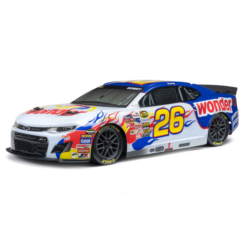 LOSF1122626 Losi 1/12 NASCAR RC Race Car Ricky Bobby No. 26 2026 Wonder Bread Chevrolet ZL1 2S AWD RTR Brushed On-Road (Battery & Charger Included)