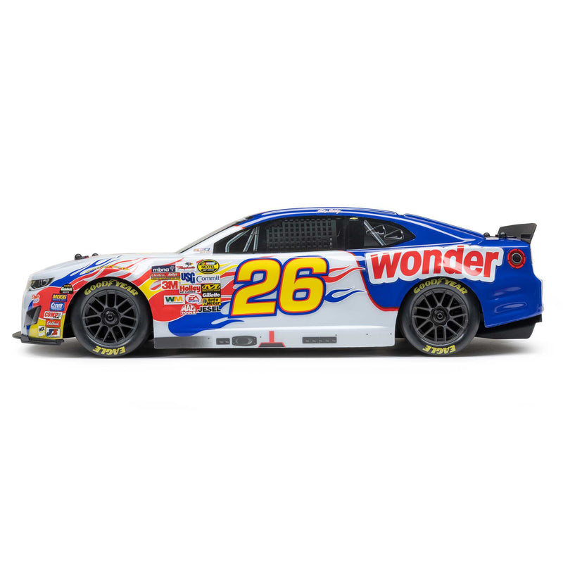 LOSF1122626 Losi 1/12 NASCAR RC Race Car Ricky Bobby No. 26 2026 Wonder Bread Chevrolet ZL1 2S AWD RTR Brushed On-Road (Battery & Charger Included)